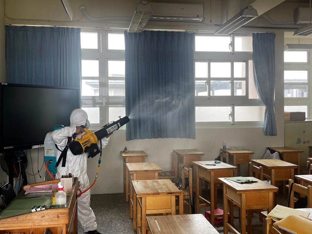 苗栗新竹校園消毒
